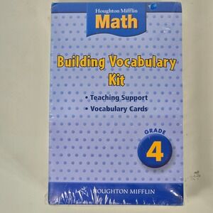 Houghton Mifflin Math Building Vocabulary Kit Grade 4 Vocabulary Card New Sealed